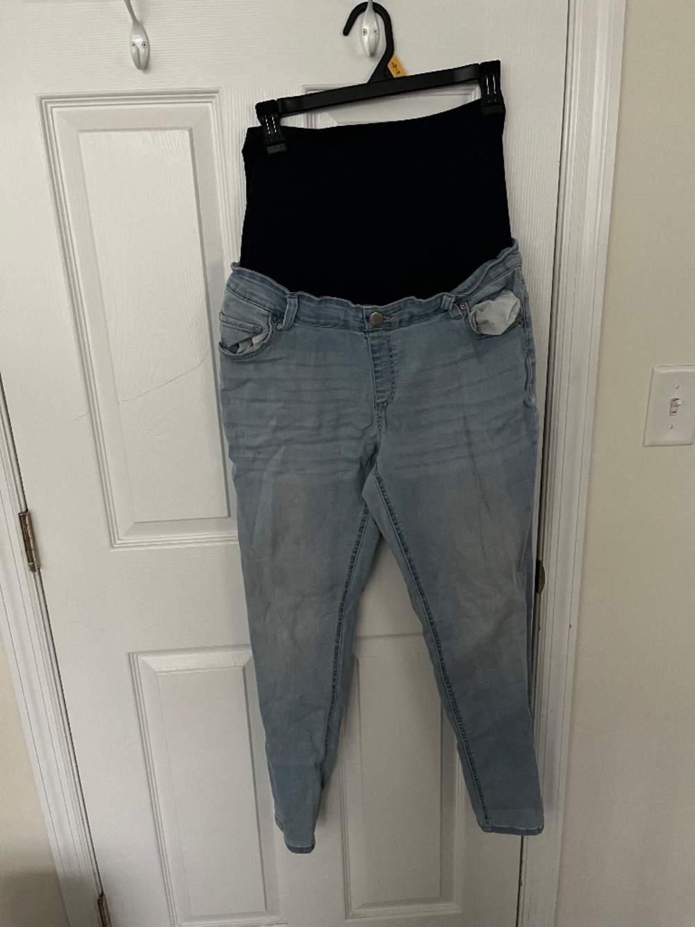 Light blue maternity jeans